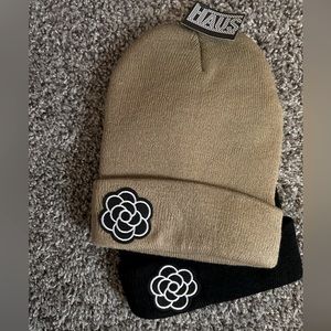 Succulent patched beanies